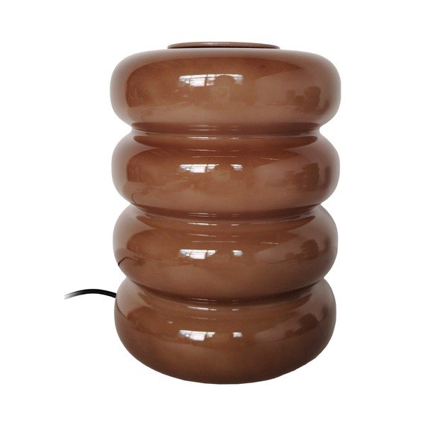 Brązowa szklana lampa stołowa LED (wysokość 16,5 cm) Aro – Leitmotiv