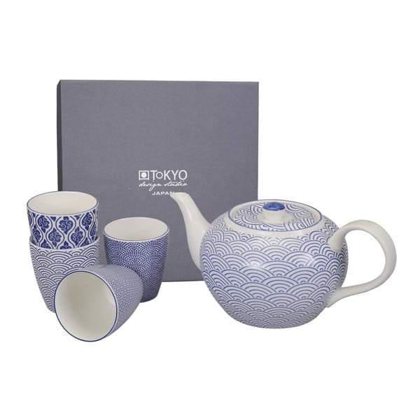 Porcelanowy serwis do herbaty Tokyo Design Studio Wave