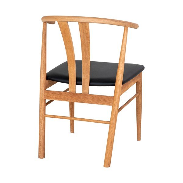 Czarno-naturalne krzesło z imitacji skóry Artenara – House Nordic-image-2