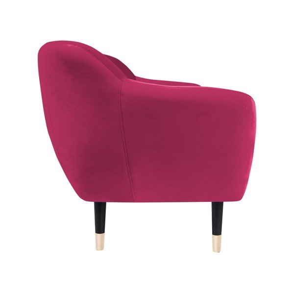 Różowa sofa z czarnymi nogami Mazzini Sofas Amelie, 158 cm-image-3