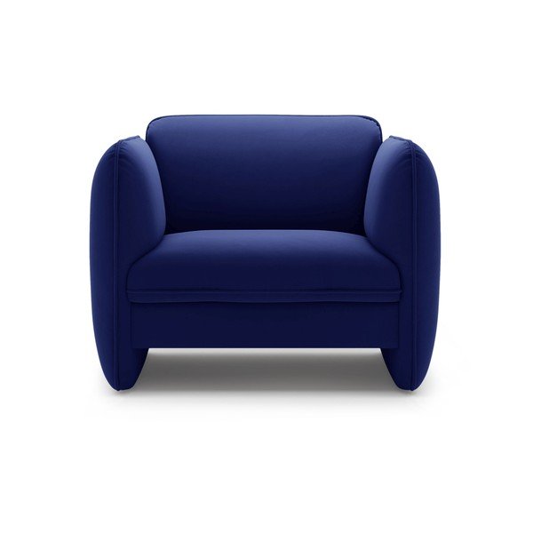 Niebieski aksamitny fotel Georgia – Micadoni -image-2