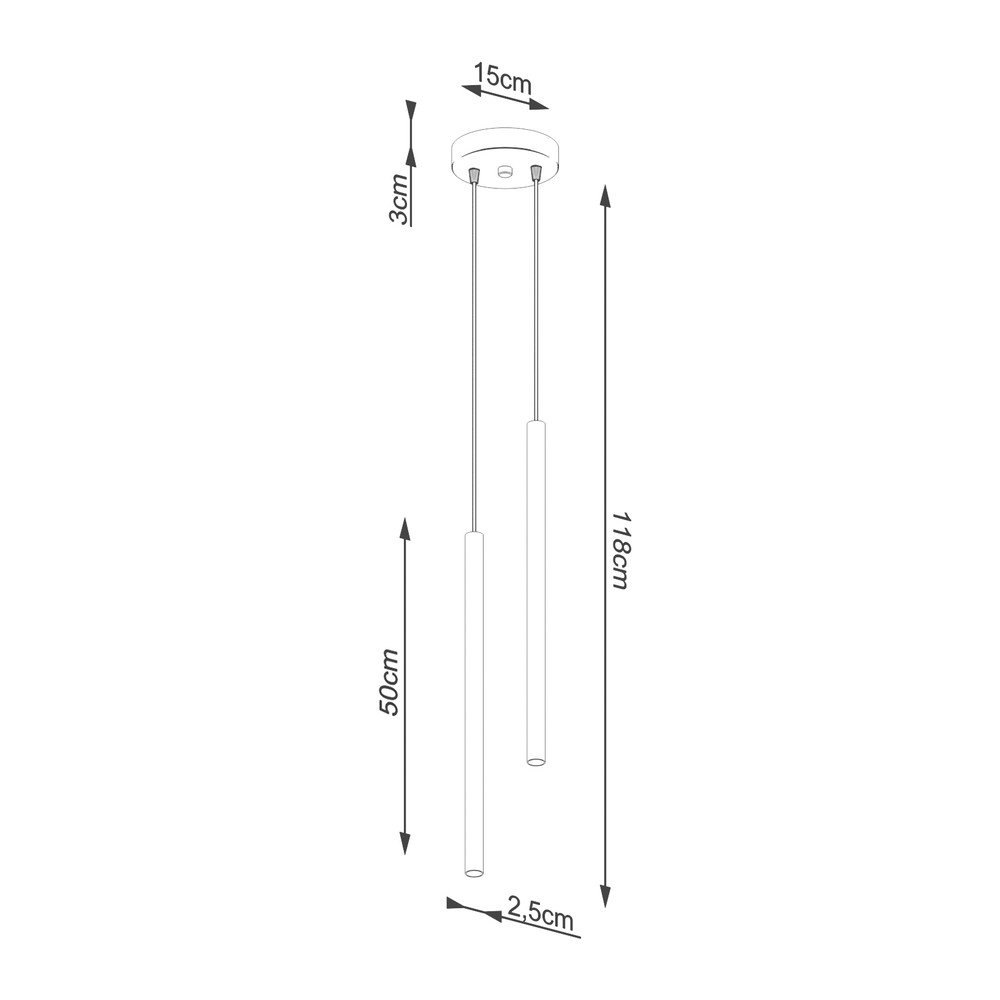 Biała metalowa lampa wisząca ø 15 cm Fideus – Sollux (zdjęcie 9)
