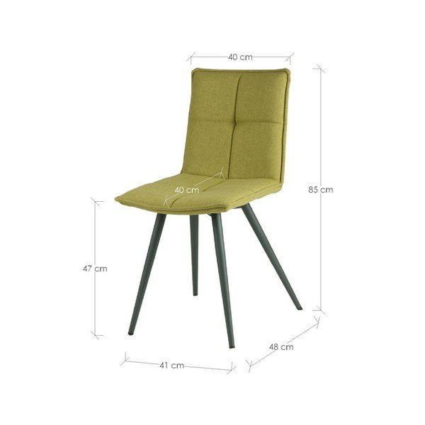 Zestaw 4 zielonych krzeseł sømcasa Zoe-image-2