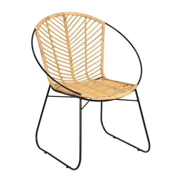 Zestaw 2 rattanowych krzeseł Carla i czarnego stołu Strong – Bonami Essentials-image-4