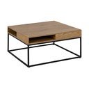 Stolik z blatem w dekorze dębu w ciemnym naturalnym kolorze 80x80 cm Willford – Actona