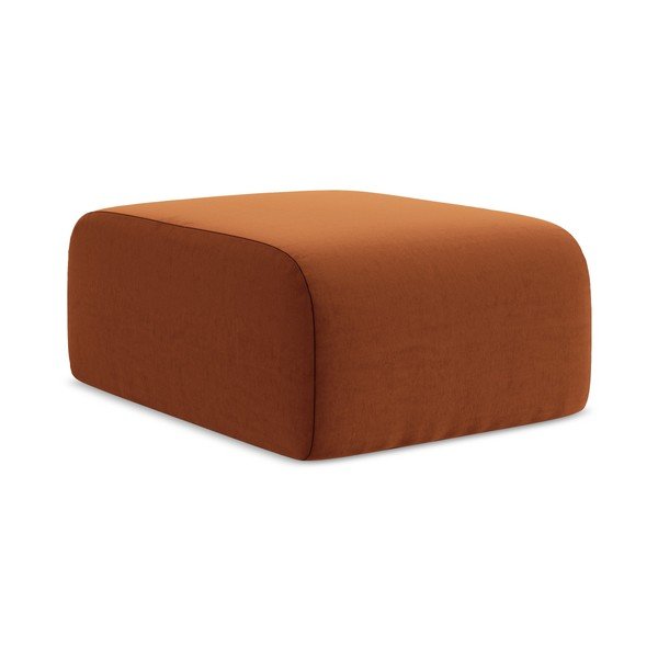 Aksamitny podnóżek w kolorze terakoty Lani – Makamii