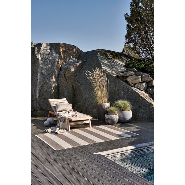 Beżowo-kremowy chodnik odpowiedni na zewnątrz 70x225 cm Bob Mud Vanilla – Pappelina-image-1