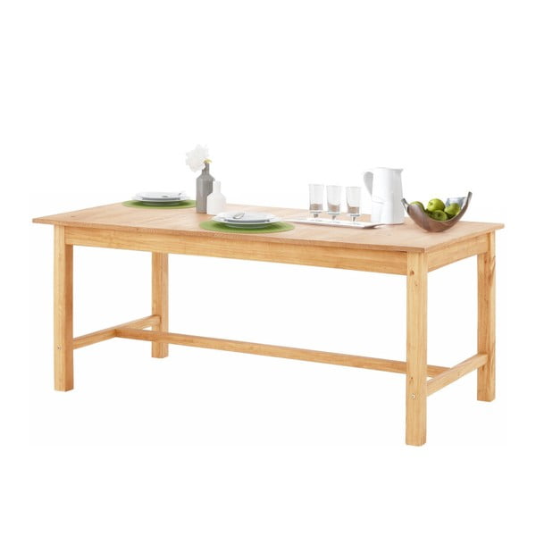 Naturalny rozkładany stół do jadalni z drewna sosnowego Støraa Randy, 90x180 cm