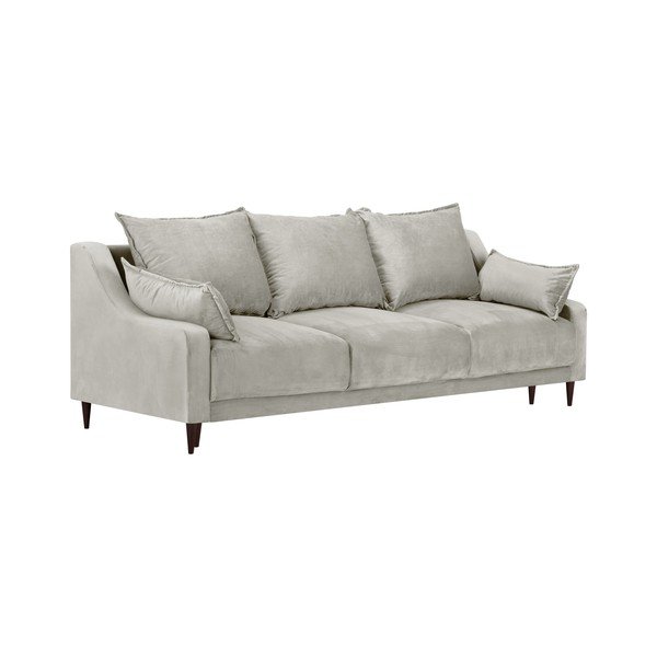 Beżowa rozkładana sofa 3-osobowa ze schowkiem Mazzini Sofas Freesia-image-2