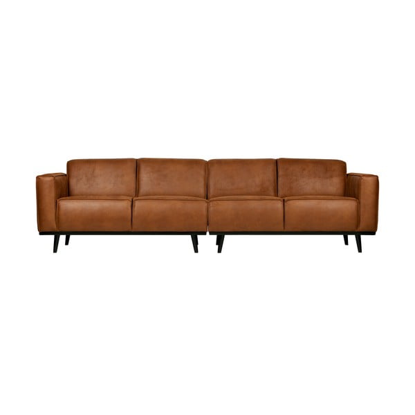 Brązowa sofa z imitacji skóry BePureHome Statement, 280 cm