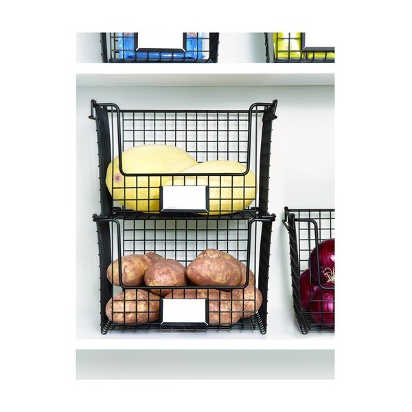 Czarny metalowy koszyk iDesign Classico, 31x25,5 cm-image-4