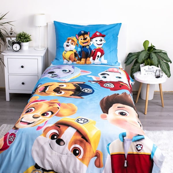 Dziecięca pościel jednoosobowa z mirowłókna 140x200 cm Paw Patrol – Jerry Fabrics-image-1