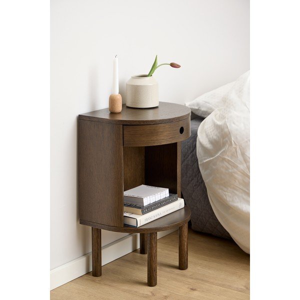 Szafka nocna w dekorze dębu w ciemnym naturalnym kolorze Paron – Actona-image-1
