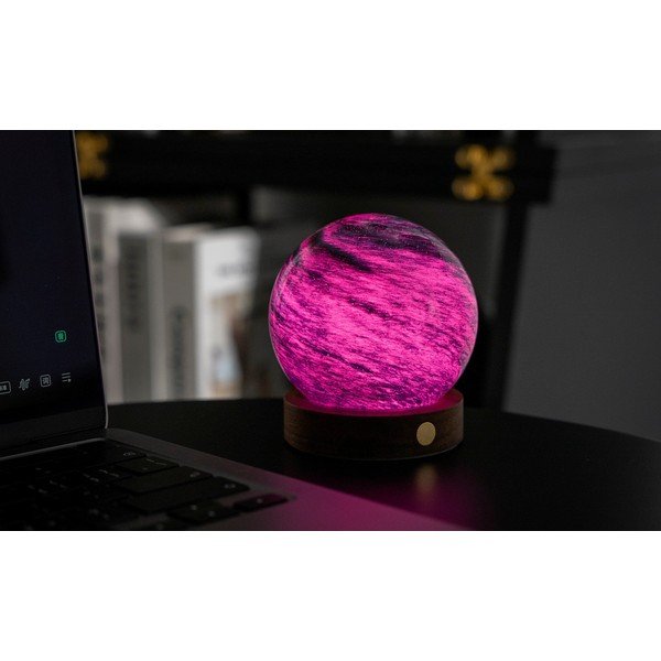 Ciemnobrązowa/w ciemnym naturalnym kolorze dekoracja świetlna na USB ø 8 cm Stellar Ocean – Gingko-image-4