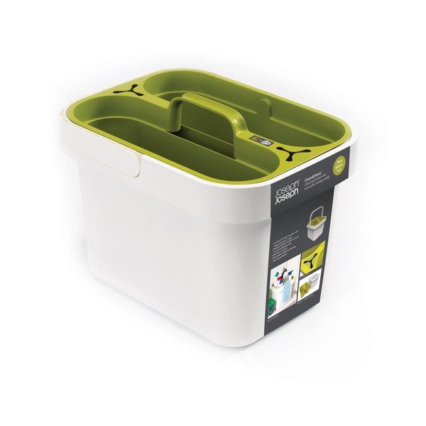 Wiaderko na środki czystości Clean&Store, białe/zielone-image-4
