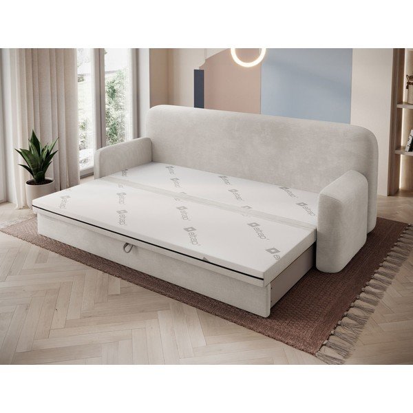 Beżowa sztruksowa rozkładana/ze schowkiem sofa 236 cm Elioss – ELTAP-image-2
