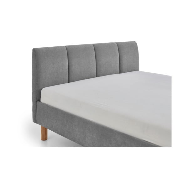 Szare tapicerowane łóżko dwuosobowe bez stelaża 140x200 cm Joker – Meise Möbel-image-4