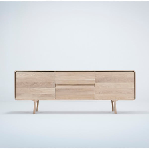 Szafka pod TV z litego drewna dębowego Gazzda Fawn-image-3