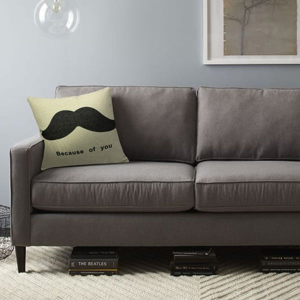Poszewka na poduszkę Mustache, 45x45 cm-image-1
