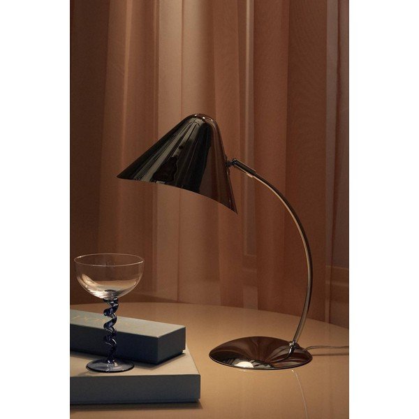 Stalowa lampa stołowa z elastyczną konstrukcją w kolorze srebra z połyskiem (wysokość 40 cm) Nathan – Ellos Home-image-1