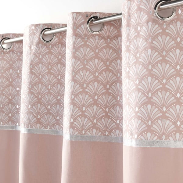 Jasnoróżowa bawełniana zasłona 140x240 cm Artchic – douceur d'intérieur-image-1