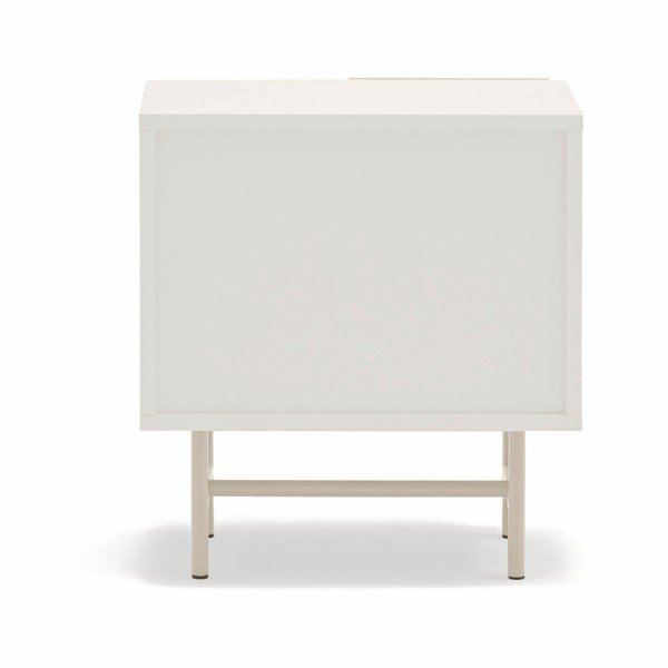 Beżowo-kremowa szafka nocna z matowym wykończeniem z półką Nube – Teulat-image-4