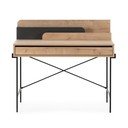 Biurko z litego drewna dębowego z sekretarzykiem 60x113 cm Lila – Marckeric