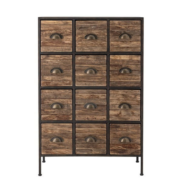 Czarno-brązowa metalowa komoda 60,5x92x33,5 cm Matteo – Bloomingville