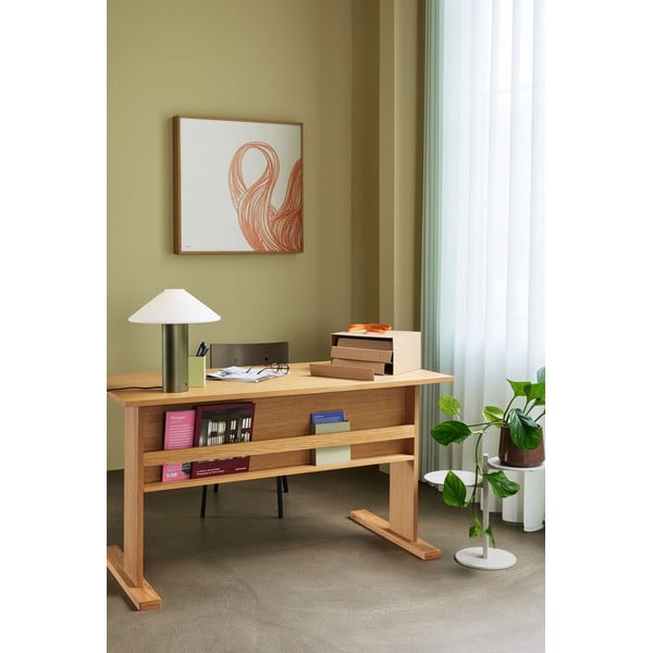 Biurko z blatem w dekorze dębu 70x140 cm Forma – Hübsch-image-1