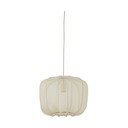 Kremowa lampa wisząca z tekstylnym kloszem ø 12 cm Plumeria – Light & Living