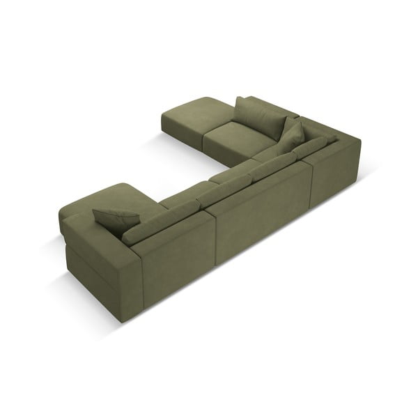 Jasnozielony narożnik (lewostronny/w kształcie litery U) Esther – Milo Casa-image-2