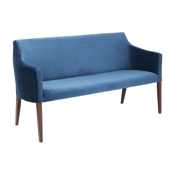 Niebieska ławka Kare Design Bench Mode Velvet