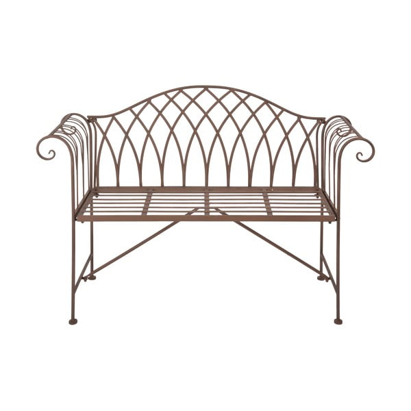 Brązowa metalowa ławka ogrodowa – Esschert Design