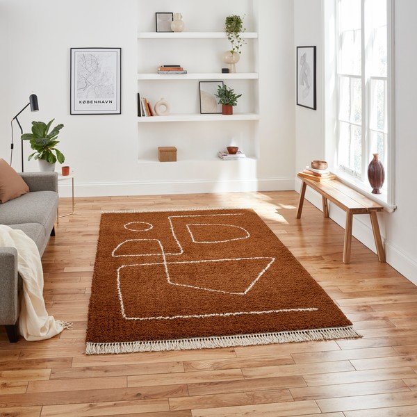 Czerwony dywan Think Rugs Boho, 160x220 cm-image-1