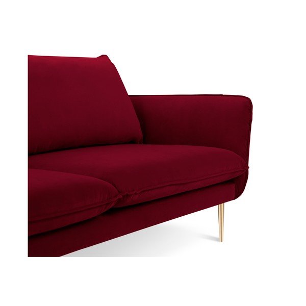 Czerwona sofa z aksamitnym obiciem Cosmopolitan Design Florence, 160 cm-image-3