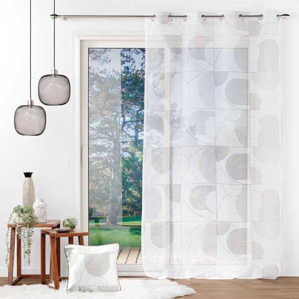 Biała firanka z woalu 140x280 cm Esquisse – douceur d'intérieur-image-2