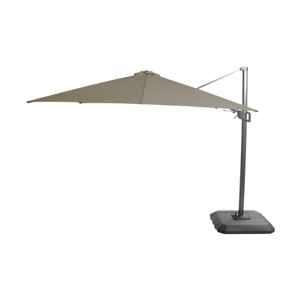 Oliwkowozielony wiszący kwadratowy parasol Hartman Shadowflex Deluxe, 300x300 cm