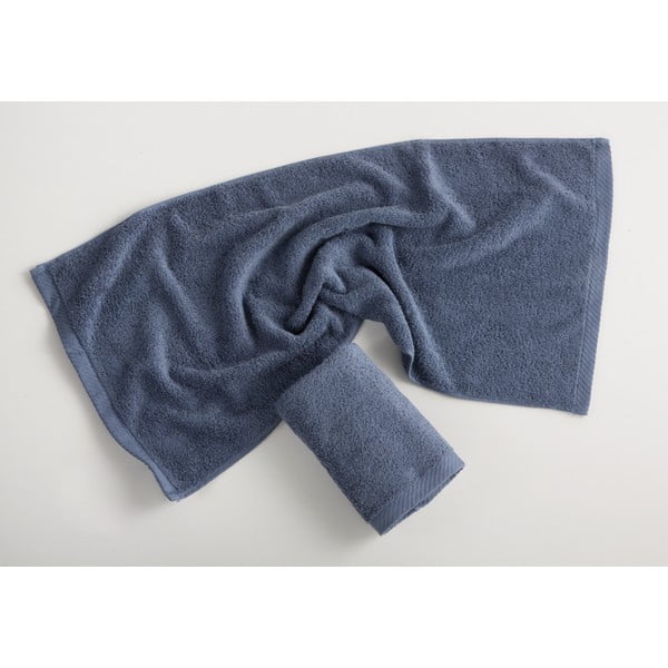 Szaroniebieski bawełniany ręcznik kąpielowy El Delfin Lisa Coral