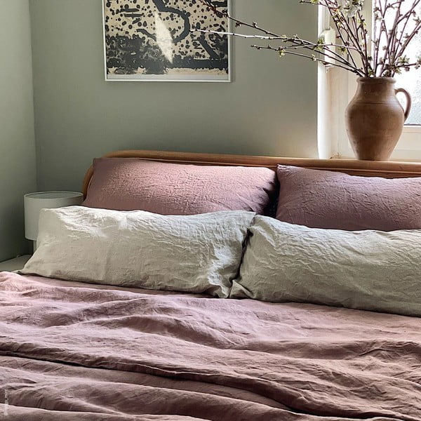 Lniana poszewka na poduszkę 65x65 cm Ashes of Roses – Linen Tales-image-1