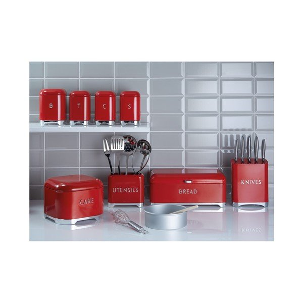 Czerwony pojemnik na chleb Kitchen Craft Lovello-image-1