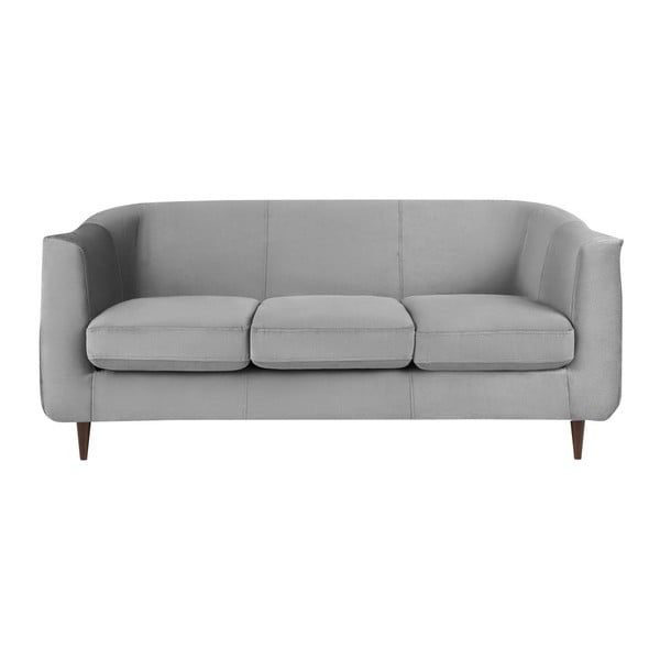 Szara aksamitna sofa Kooko Home Glam, 175 cm