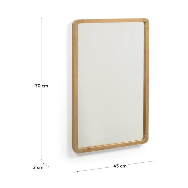 Lustro z drewnianą ramą ścienne 45x70 cm Shamel – Kave Home-image-4