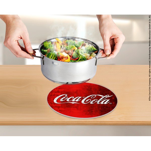 Szklana podstawka pod garnek Wenko Coca-Cola Classic, ø 20 cm-image-1