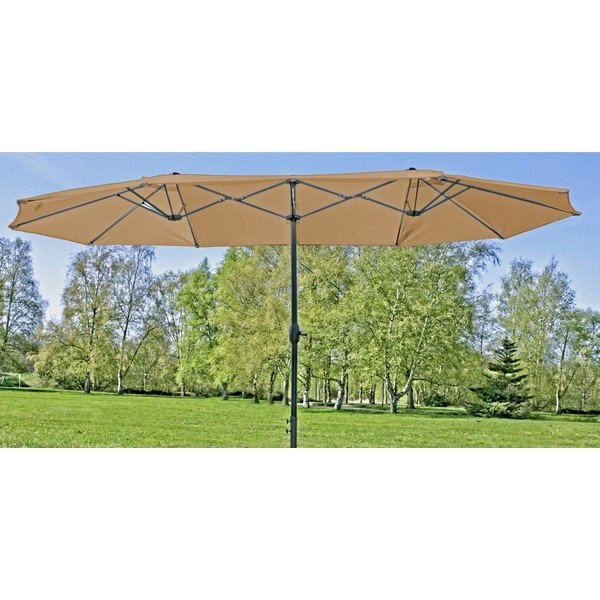 Szary parasol ogrodowy 265x460 cm – Garden Pleasure-image-1