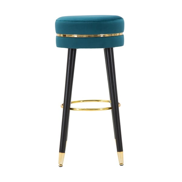 Turkusowy tapicerowany hoker (wysokość siedziska 74 cm) Paris – Mauro Ferretti-image-1