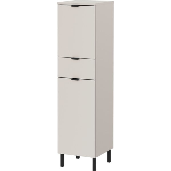 Kremowa wysoka wąska szafka łazienkowa 30x120 cm Arcena – Germania-image-2