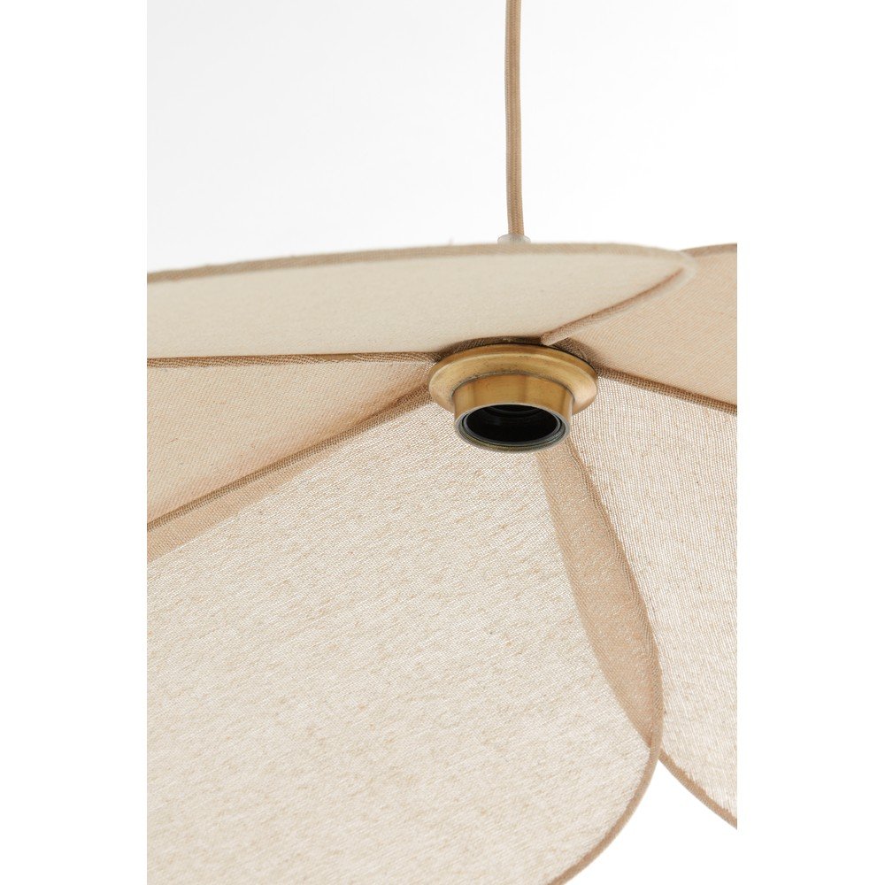 Kremowa lampa wisząca z tekstylnym kloszem Fyano – Light & Living (zdjęcie 8)