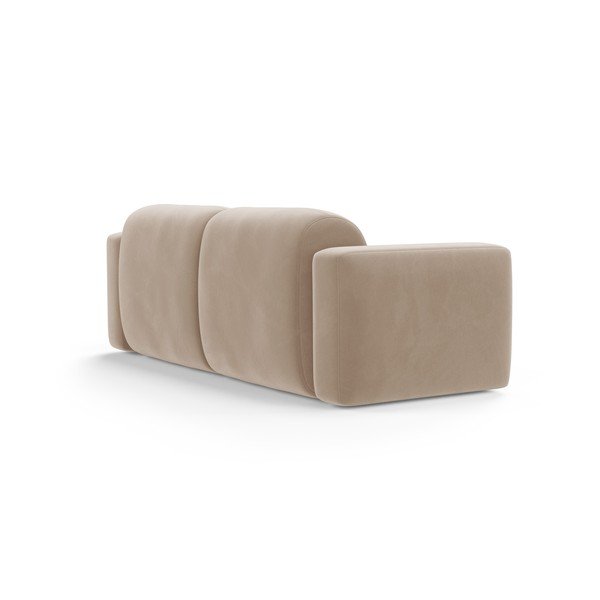 Beżowa aksamitna sofa 220 cm Strino – Cosmopolitan Design-image-2