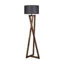 Czarna/brązowa lampa stojąca z tekstylnym kloszem (wysokość 149 cm) Maçka – Opviq lights