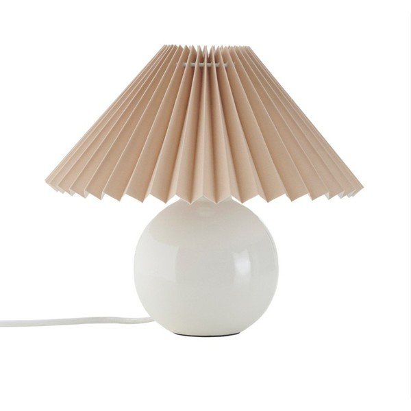 Beżowa/kremowa tekstylna lampa stołowa (wysokość 22 cm) Mimmi – Ellos Home